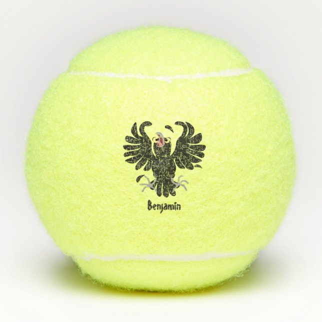 Funny Crave Rabe Cartoon Illustration Tennisbälle (Vorderseite)
