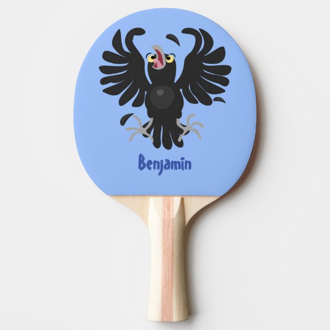 Funny Crave Rabe Cartoon Illustration Tischtennis Schläger (Vorderseite)