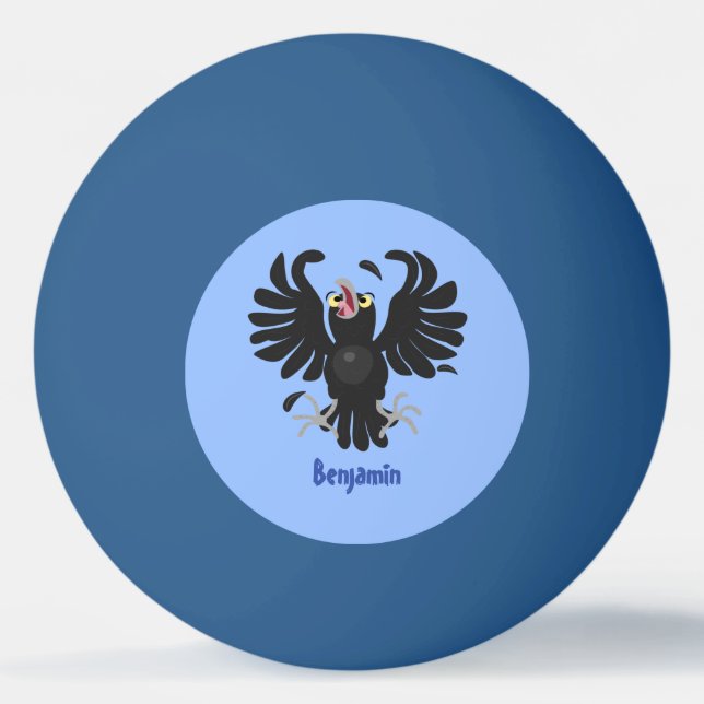 Funny Crave Rabe Cartoon Illustration Tischtennisball (Vorderseite)