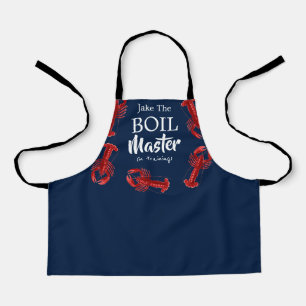 Funny Crawfish Boil Master in Ausbildung dunkelbla Schürze