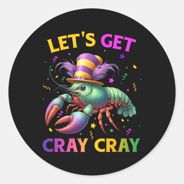 Funny Crawfish Kostüm Kinder Kleinkind Jungs Mens  Runder Aufkleber (Vorderseite)