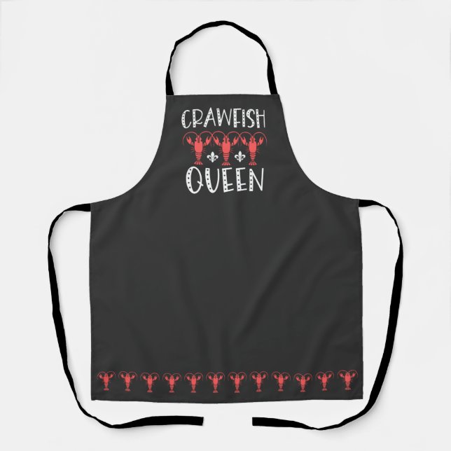 Funny Crawfish Queen - Crawfish Boil Schürze (Vorderseite)