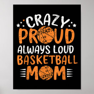 Funny Crazy Basketball Mamas Turnier Grafik T-Shir Poster