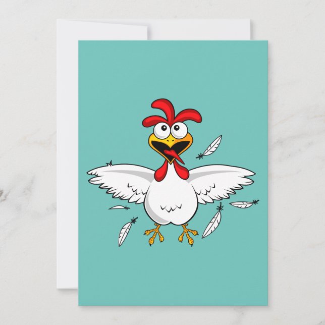 Funny Crazy Cartoon Chicken Wing Fling (Vorderseite)