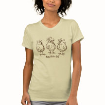 Funny Crazy Chickens Line Art T-Shirt personnalisé