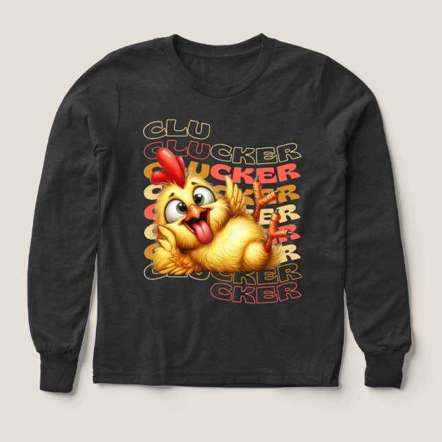 Funny Crazy Clucker Chicken - Cartoon Rooster (Design Vorderseite)