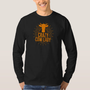Funny Crazy Cow Lady Kuh für Mädchen Cowgirls T-Shirt