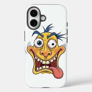 Funny Crazy Face Cartoon iPhone Case - Farbenfrohe