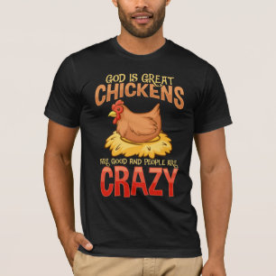 Funny Crazy Hühnchen Lover Geschenk Hen Spaß T-Shirt