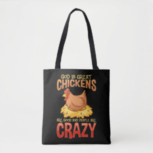 Funny Crazy Hühnchen Lover Geschenk Hen Spaß Tasche