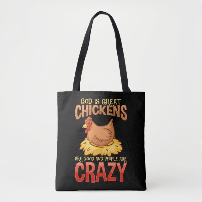 Funny Crazy Hühnchen Lover Geschenk Hen Spaß Tasche (Vorderseite)