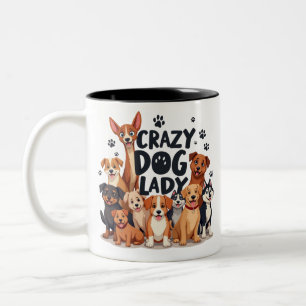 Funny Crazy Hund Tasse Kaffeeliebhaber Geschenktop