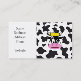 Funny Crazy Kuh Bull auf Milchkuh Print Muster Visitenkarte