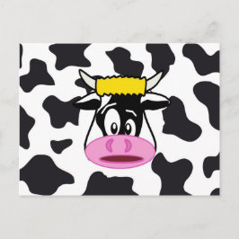 Funny Crazy Kuh Bull auf Milchkühe Druckmuster Postkarte