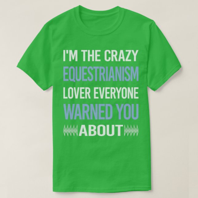 Funny Crazy Lover Reitsport Pferd Ri T-Shirt (Design vorne)