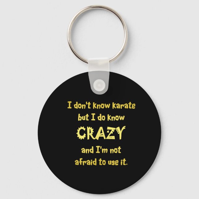 Funny Crazy oder Karate Joke Schlüsselanhänger (Vorderseite)