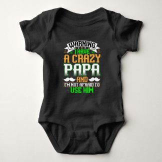 Funny Crazy Papa Baby Strampler