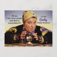 Funny Crazy People Family Wiedersehen Postcard