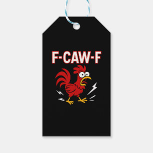 Funny Crazy Rooster F-CAW-F Meme Geschenkanhänger