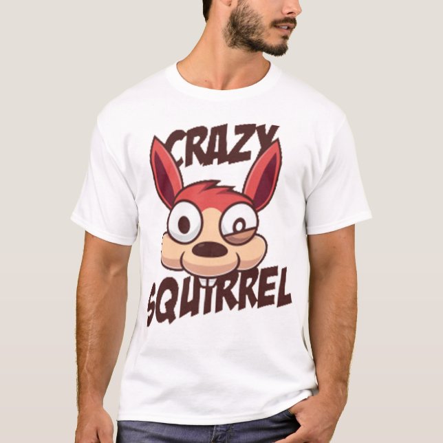 Funny crazy squirrel T-Shirt (Vorderseite)