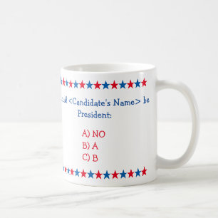 Funny Create Sollte ___ Präsident Election Joke Kaffeetasse
