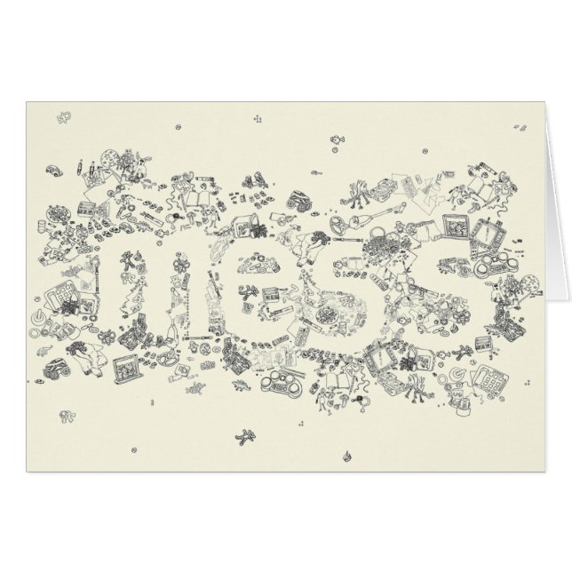 Funny Creative Family Mess Textlinie Zeichne Kunst (Vorderseite (Horizontal))