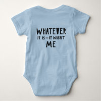 Funny Creative Text 'It was war nicht ich' Blue Bo