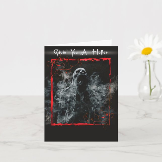 Funny Creepy Halloween Greetings Karte (Kleine Pflanze)