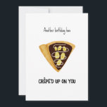 Funny Crepe Geburtstagskarte<br><div class="desc">Ein anderer Geburtstag hat dir Crêpe'd up - lustige Geburtstagskarte mit einer Illustration einer Schokoladencrepe mit Bananenscheiben.</div>