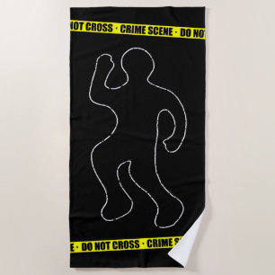 Funny Crime Scene Strandtuch