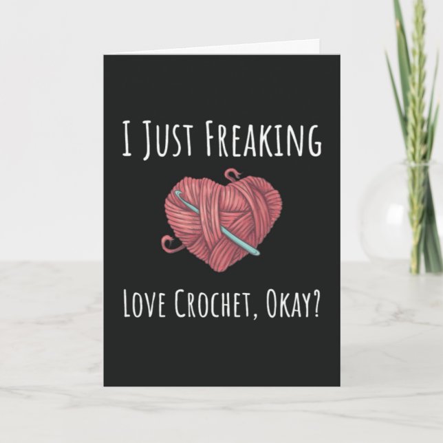 Funny Crochet Card für Herren Crocheter Handwerksk Karte (Vorderseite)