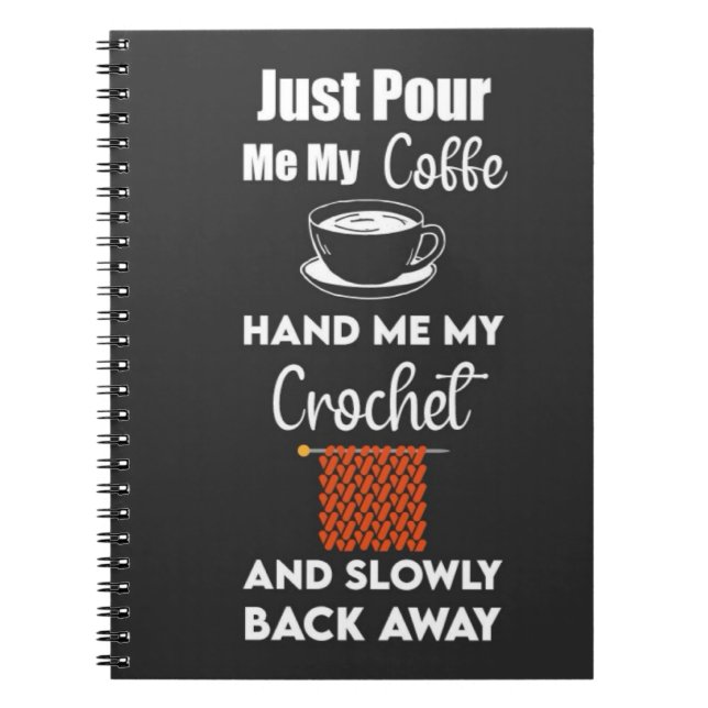 Funny Crochet Geschenke Garne Crocheting Crocheter Notizblock (Vorderseite)