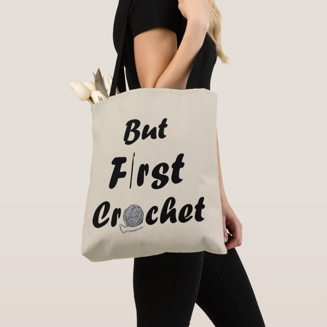 Funny Crochet Offerte Strickgeschenk aus Sprichwor Tasche (Von Nahem)