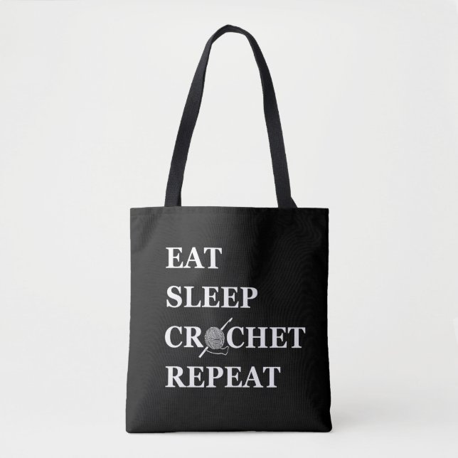 Funny Crochet Offerte Strickgeschenk aus Sprichwor Tasche (Vorderseite)