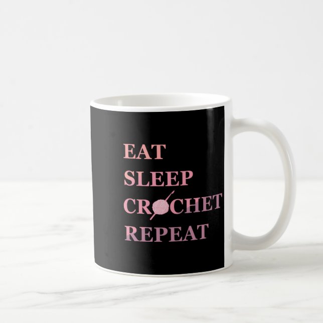 Funny Crochet Quote  Kaffeetasse (Rechts)