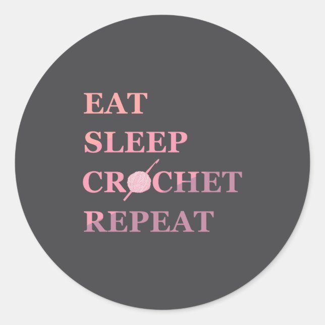 Funny Crochet Quote  Runder Aufkleber (Vorderseite)