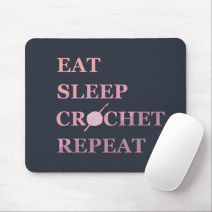 Funny Crochet Zitat Mousepad