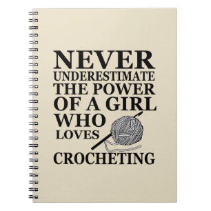 Funny Crochet zitiert Häkelchen Geschenk Notizblock