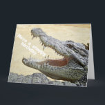 Funny Crocodile Reptile - Happy Snappy Birthday Karte<br><div class="desc">Dieses Design bietet ein lustiges Bild eines Krokodils! Ideal für besondere Anlässe wie Geburtstage, Jubiläen und mehr. Wenn Sie das Design durch Ändern der Nachricht oder des Schriftartes usw. personalisieren möchten, klicken Sie bitte auf "Design bearbeiten".</div>