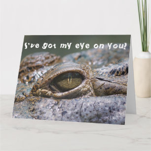 Funny Crocodile Reptile - Ich habe mein Auge auf S Karte