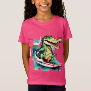 Funny crocodile surf T-shirt