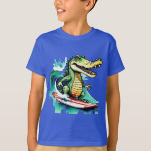 Funny crocodile surf T-shirt