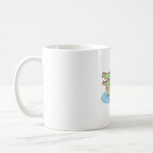 Funny Crocodile und Capybara Chilling im heißen Fr Kaffeetasse