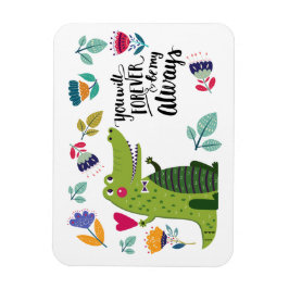 Funny Crocodile Valentine's Day Gift Magnet