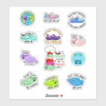 Funny Crocs zitiert Stickerspack