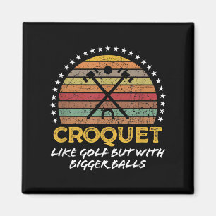 Funny Croquet Joke Big Quote Grafik Magnet