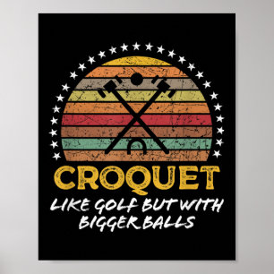 Funny Croquet Joke Big Quote Grafik Poster