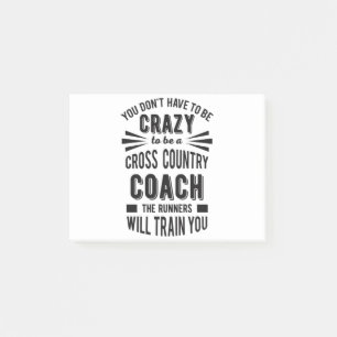 Funny Cross Country Coach Crazy Post-it Klebezettel