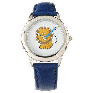 Funny cross-stitch Cartoon Lion Armbanduhr