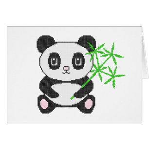Funny cross-stitch panda